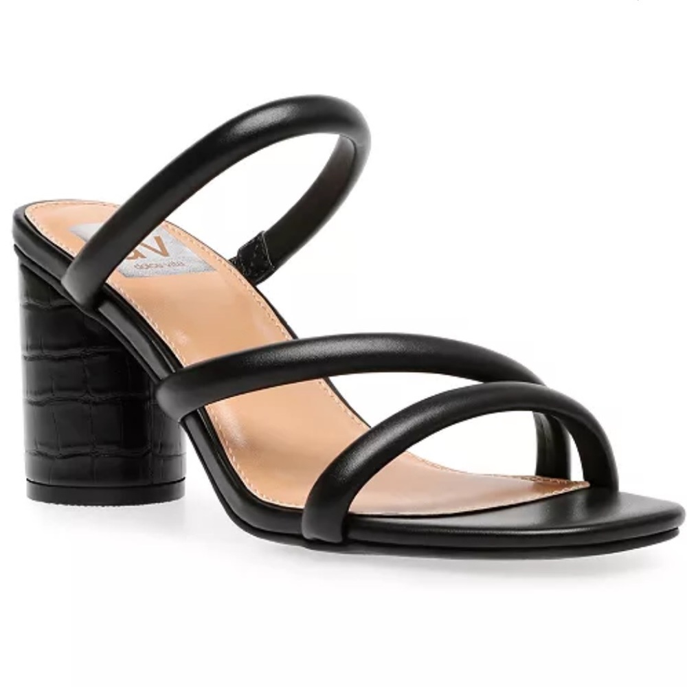 Dolce Vita Myla Strappy Block Heel Sandals/Black/Used Very Good/Sz 9